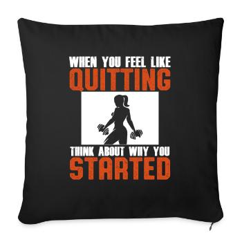 ne renoncez pas à la forme physique - Housse de coussin décorative 45 x 45 cm - noir - Devant