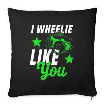 truck wheel - Sofa pillowcase 17,3'' x 17,3'' (45 x 45 cm) - black - Front