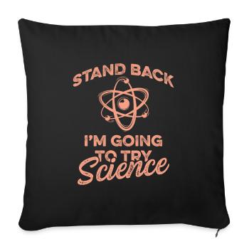 atome scientifique - Housse de coussin décorative 45 x 45 cm - noir - Devant