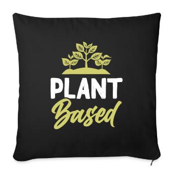 plantes végétaliennes - Housse de coussin décorative 45 x 45 cm - noir - Devant