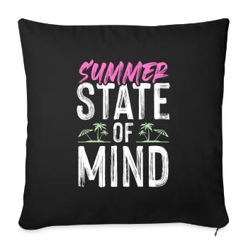 summer summer - Sofa pillowcase 17,3'' x 17,3'' (45 x 45 cm) - black - Front
