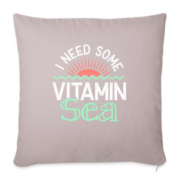 vitamin sea summer - Sofa pillowcase 17,3'' x 17,3'' (45 x 45 cm) - light taupe - Front