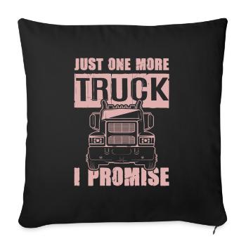 slogan du camion - Housse de coussin décorative 45 x 45 cm - noir - Devant
