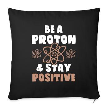 Science de l’atome - Housse de coussin décorative 45 x 45 cm - noir - Devant