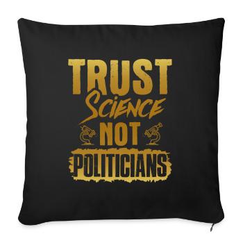 trust science - Sofa pillowcase 17,3'' x 17,3'' (45 x 45 cm) - black - Front