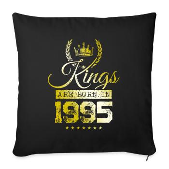 kings are born 1995 - Sofakissenbezug 45 x 45 cm - Schwarz - Vorne