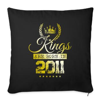 kings are born 2011 - Sofa pillowcase 17,3'' x 17,3'' (45 x 45 cm) - black - Front