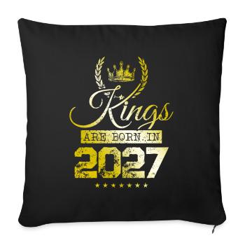 les rois naissent en 2027 - Housse de coussin décorative 45 x 45 cm - noir - Devant