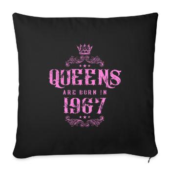 born in 1967 - Sofa pillowcase 17,3'' x 17,3'' (45 x 45 cm) - black - Front