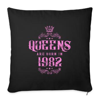 born in 1982 - Sofa pillowcase 17,3'' x 17,3'' (45 x 45 cm) - black - Front