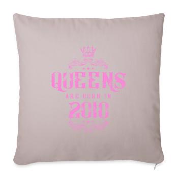 born in 2010 - Sofa pillowcase 17,3'' x 17,3'' (45 x 45 cm) - light taupe - Front