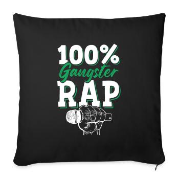 100% Gangster Rap - Housse de coussin décorative 45 x 45 cm - noir - Devant