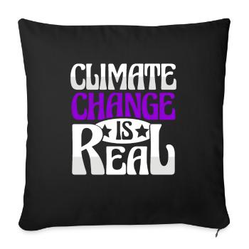 la protection des changements climatiques; - Housse de coussin décorative 45 x 45 cm - noir - Devant