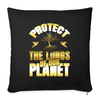 conservation de la nature protection de l’environnement - Housse de coussin décorative 45 x 45 cm - noir - Devant