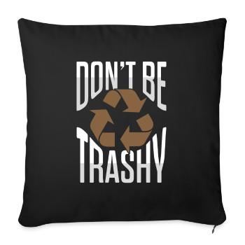 protection de l’environnement planète - Housse de coussin décorative 45 x 45 cm - noir - Devant