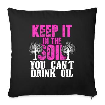 conservation de la nature protection de l’environnement - Housse de coussin décorative 45 x 45 cm - noir - Devant
