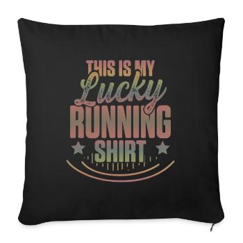 course de chemises chanceuses - Housse de coussin décorative 45 x 45 cm - noir - Devant