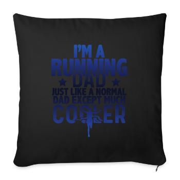 courir papa papa - Housse de coussin décorative 45 x 45 cm - noir - Devant