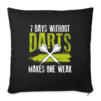 darts sport - Sofa pillowcase 17,3'' x 17,3'' (45 x 45 cm) - black - Front