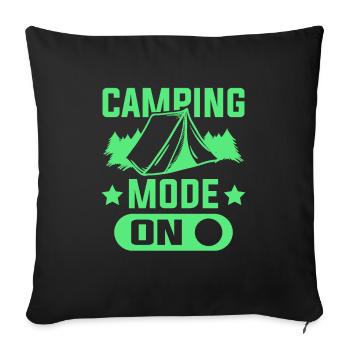 camping fashion - Sofa pillowcase 17,3'' x 17,3'' (45 x 45 cm) - black - Front
