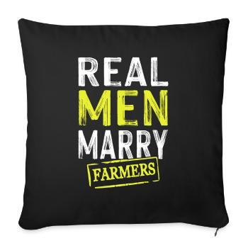 männer heiraten bäuerinen - Sofakissenbezug 45 x 45 cm - Schwarz - Vorne