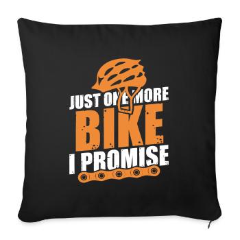 bike bike - Sofa pillowcase 17,3'' x 17,3'' (45 x 45 cm) - black - Front