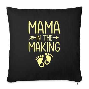 maman bébé - Housse de coussin décorative 45 x 45 cm - noir - Devant