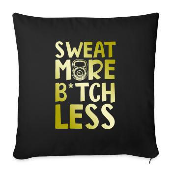 sweat fitness - Sofa pillowcase 17,3'' x 17,3'' (45 x 45 cm) - black - Front