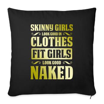 I am your God psalm - Sofa pillowcase 17,3'' x 17,3'' (45 x 45 cm) - black - Front