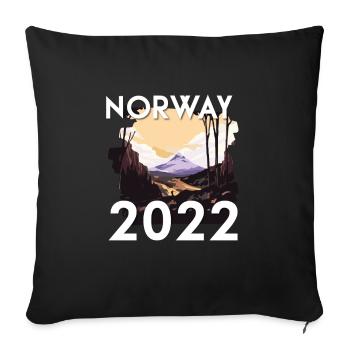 Norway 2022 - Sofa pillowcase 17,3'' x 17,3'' (45 x 45 cm) - black - Front