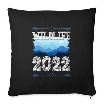 Wildlife 2022 - Sofa pillowcase 17,3'' x 17,3'' (45 x 45 cm) - black - Front