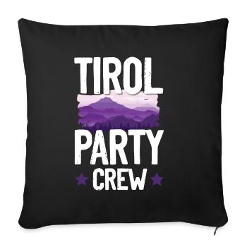 Tirol Party Crew - Sofa pillowcase 17,3'' x 17,3'' (45 x 45 cm) - black - Front