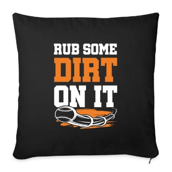 Baseball Sports - Sofa pillowcase 17,3'' x 17,3'' (45 x 45 cm) - black - Front
