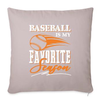 Baseball Season - Sofa pillowcase 17,3'' x 17,3'' (45 x 45 cm) - light taupe - Front