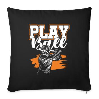 Baseball Sports - Sofa pillowcase 17,3'' x 17,3'' (45 x 45 cm) - black - Front