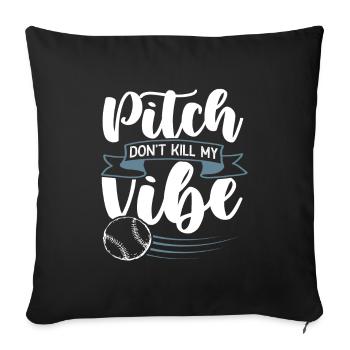 baseball vibe - Sofakissenbezug 45 x 45 cm - Schwarz - Vorne