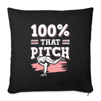 Terrain de baseball - Housse de coussin décorative 45 x 45 cm - noir - Devant