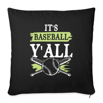 Baseball Sports - Sofa pillowcase 17,3'' x 17,3'' (45 x 45 cm) - black - Front