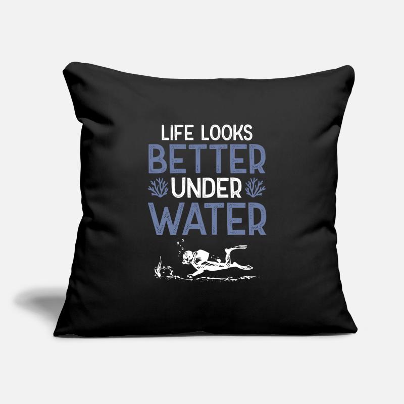 Diving underwater Sofa pillowcase 17,3'' x 17,3'' (45 x 45 cm)