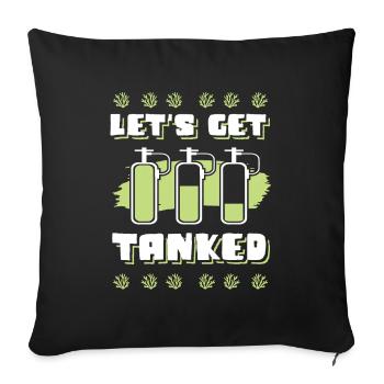 Diving scuba diving - Sofa pillowcase 17,3'' x 17,3'' (45 x 45 cm) - black - Front