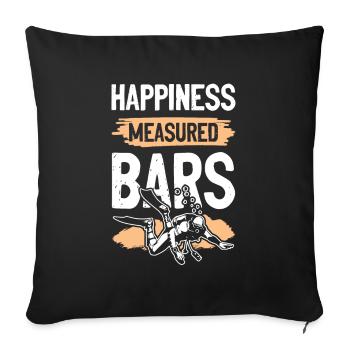 happiness diving - Sofakissenbezug 45 x 45 cm - Schwarz - Vorne
