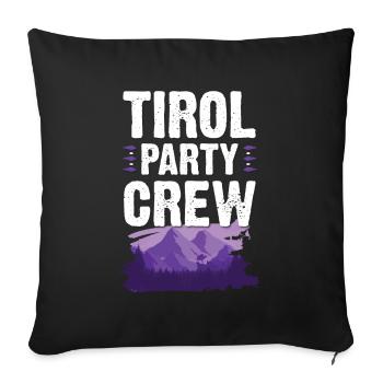 Tirol Party Crew - Sofa pillowcase 17,3'' x 17,3'' (45 x 45 cm) - black - Front