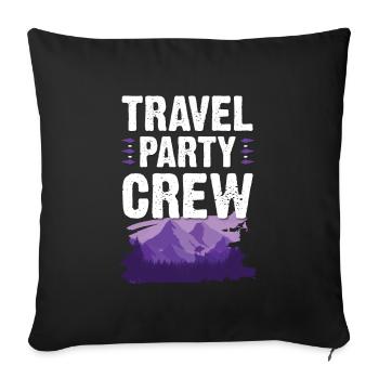 Équipe de voyage - Housse de coussin décorative 45 x 45 cm - noir - Devant