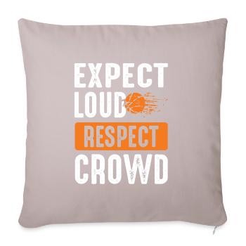 basketball respect - Sofa pillowcase 17,3'' x 17,3'' (45 x 45 cm) - light taupe - Front