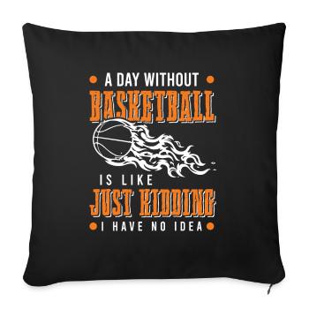 Basketball Sports - Sofa pillowcase 17,3'' x 17,3'' (45 x 45 cm) - black - Front