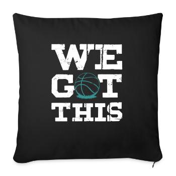 Basketball Sports - Sofa pillowcase 17,3'' x 17,3'' (45 x 45 cm) - black - Front