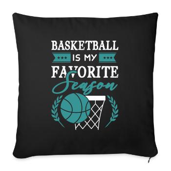 Basketball Season - Sofa pillowcase 17,3'' x 17,3'' (45 x 45 cm) - black - Front