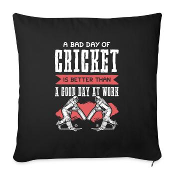 Cricket good day - Sofa pillowcase 17,3'' x 17,3'' (45 x 45 cm) - black - Front
