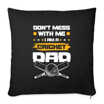 Cricket Papa - Sofa pillowcase 17,3'' x 17,3'' (45 x 45 cm) - black - Front