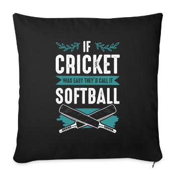 Cricket Softball - Housse de coussin décorative 45 x 45 cm - noir - Devant